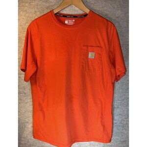Carhartt Force Relaxed Fit Short-Sleeve Pocket T-Shirt Orange Men's Size L Tall